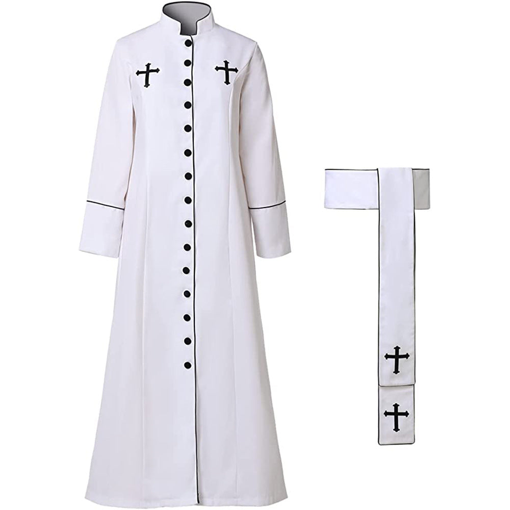 Church clergy, priests, priests, clothing, ladies, priests' robes, Roman Cass with standing collars, clothing