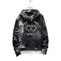 shark Hoodie Men fashion Hoodies mens Clothes patchwork sweatshirt Punk Rock Print Sweatshirt Casual Mens Clothing Streetwear